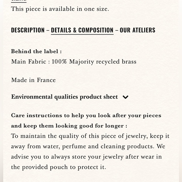 Sezane Gold Earrings - Picture 3 of 4